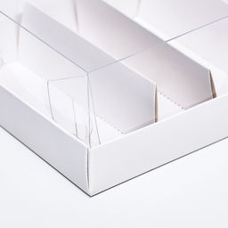 Кондитерская коробка складная под 5 эклеров, белая, 22×13.5×7 см