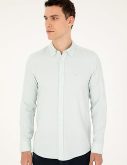 Ye_il Slim Fit Uzun Kollu G_mlek