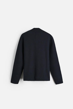 BUTTON NECK CHECK T-SHIRT - Zara фото 7