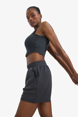 Crop Bisiklet Yaka Modal Atlet