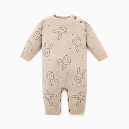 Комбинезон вязаный Крошка Я Зайчики, рост 80-86 см