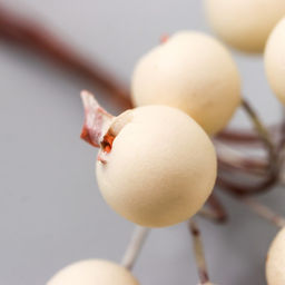 Цена за 10 шт. Декор для творчества «Ягодки белые», 1 букет=10 ягод, d=1 см, 10 см