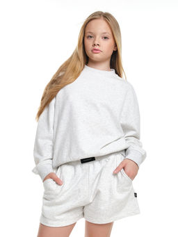 Свитшот базовый однотонный 22-7664 красный - Mini maxi фото 28