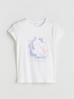 Bisiklet Yaka K?z ?ocuk Kaprili Pijama Tak?m?