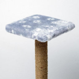 Когтеточка Полка с подставкой, 30 х 30 х 40 см, джут, серая с лапками - Пижон фото 4