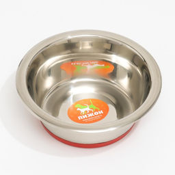 Миска стандартная с нескользящим силиконовым основанием, 400 мл, красная - Пижон фото 3