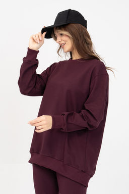 Свитшот женский 407L3-33 т.сливовый