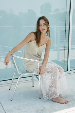 KNIT DRESS WITH COMBINED LACE - Zara фото 7