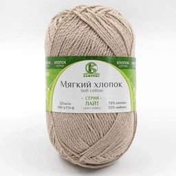 Мягкий хлопок пряжа Россия КТ 70%хлопок 30%нейлон 10х100г/220м
