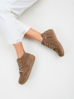 Босоногие ботинки EDART 210.NATAbr.Серо-коричневая замша/