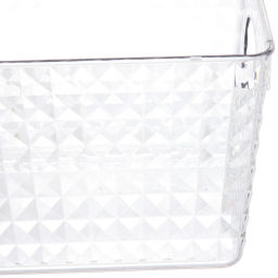 Корзина - органайзер для хранения "СКРЭДДИ", прозрачная, 21.8*17.8*14.5см (пластик АВС)