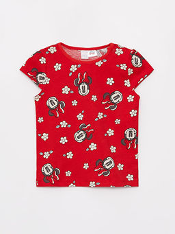 Minnie Mouse Bask?l? K?z Bebek ?ortlu Pijama Tak?m? - Waikiki фото 2