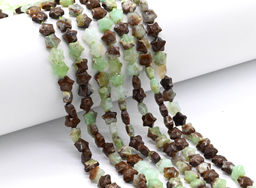 Бусины для творчества Звезды из хризопраза 8*8мм с гранями, 37см, 50 бусин Радуга камня