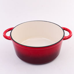 40620 Кастрюля чугун 2,6 л эмаль/покрытие красная MB (х4) - Mayer&boch фото 3