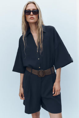 WIDE SHORT SLEEVE SHIRT - Zara фото 4