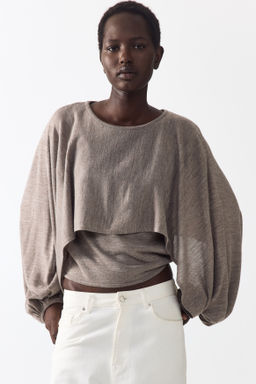 Top efecto layering en punto fino - H&m фото 7