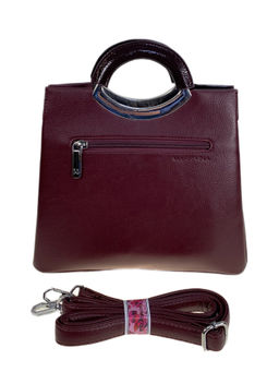 Женская сумка из искусственной кожи, цвет бордовый - Greta фото 2