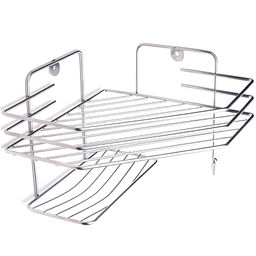 _Полка угловая 1 секционная с мыльницей (20*20*15,5см) хром, арт. АЛТ 171С