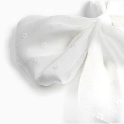 Бант для волос на резинке школьный, белый, 18×15 см, Минни Маус