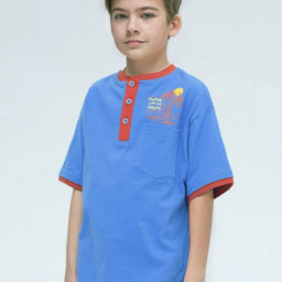 PELICAN, футболка для мальчиков, Синий