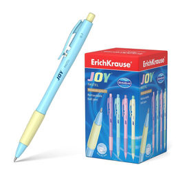 Цена за 2 шт. Ручка шариковая автоматическая ErichKrause Ultra Glide Technology JOY Pastel синяя 0,7 мм,...