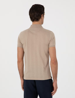 Vizon Slim Fit Desenli Polo Yaka T-shirt