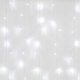 ULD-C1515-160/DTA WHITE IP20 Занавес светодиодный,1,5х1,5 м, 160 led, белый, с контроллером, провод прозрачный, IP20 - Volpe фото 2