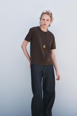 BASIC COTTON T-SHIRT - Zara фото 19