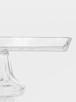 Блюдо «Шубница». 27.4×14×10 см, на ножке, стекло, прозрачная