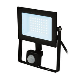 ULF-F62-50W/6500K SENSOR IP54 200-240В BLACK Прожектор светодиодный с датчиком движения и освещенности. Дневной свет (6500K). Корпус черный. TM Uniel