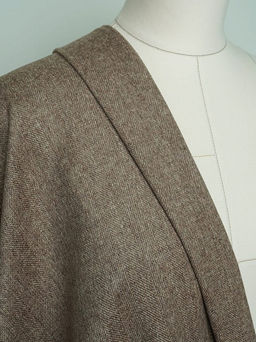 Шерсть костюмная Твид Елочка цв.бежево-коричневый, ш.1.5м, шерсть-50%, п/э-50%, 280гр/м.кв - Купава фото 12
