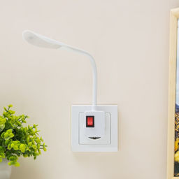 Бра в розетку«Дарсия» LED 2 Вт белый 2.5×6×32 см