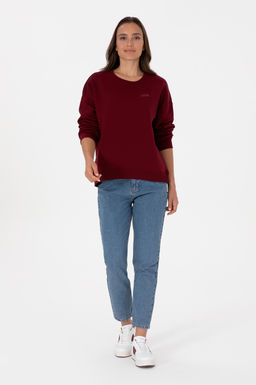 Kad_n Bordo _ardonlu Bisiklet Yaka Basic Sweatsh_rt Sepette S_rpriz _ndirim - U.s. polo assn фото 4