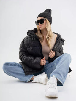 Куртка женская DARK LUXE, с капюшоном, оверсайз