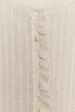 CHAQUETA PUNTO VOLANTES HILO METALIZADO / Dorado - Zara фото 9
