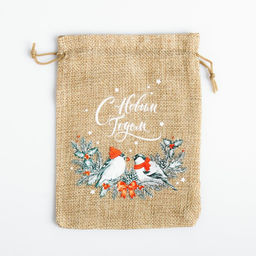 Цена за 5 шт. Мешок с термонаклейкой С Новым Годом, 13 х 18 см +/- 1.5 см - Дарите счастье фото 2