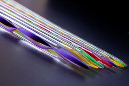 Спицы GAMMA прямые KN-2A акрил d 5.0 мм 27 см 2 шт зеленые  фото 5