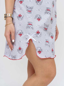 Ночная сорочка женская, цвет белый красный черный