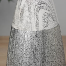 Ваза Бригэм, бочка, настольная, d=4 см, 24.5?12 см, керамика, бело-серая