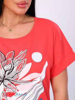 Женская футболка с принтом коралловый КФ-01 (6)