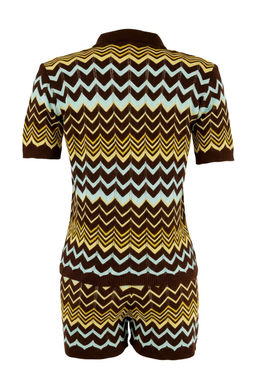 Kahverengi Renk Bloklu Sort-Bluz Triko Alt - Ust Tak?m TWOSS26AU00050 - Trendyolmilla фото 2