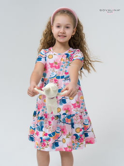 Платье Тия птички на розовом - Sovalina фото 13