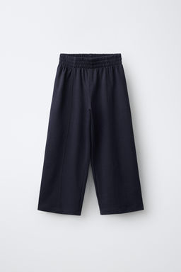PANTAL?N WIDE LEG INTERLOCK / Marino