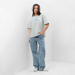 Футболка женская MIST Dream, серая, размер XS (40-42)