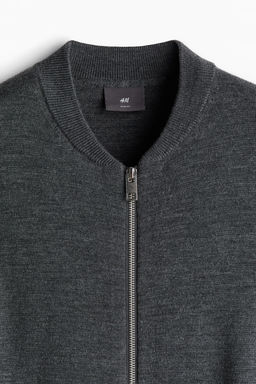 Cardigan bomber en punto fino Slim Fit - H&m фото 7