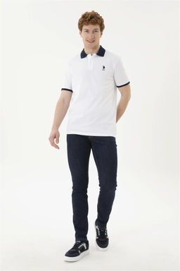 Мужская белая базовая футболка - U.s. polo assn фото 4