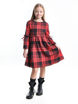 Платье для девочки нарядное UD 6837 бежевая клетка - Mini maxi фото 12