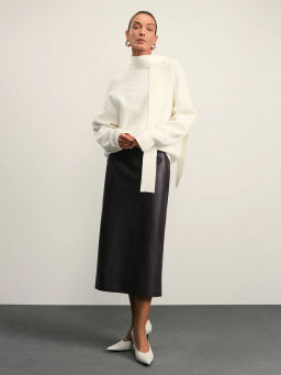 Джемпер с декоративным шарфом / Zarina  фото 2