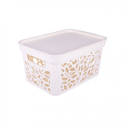 Корзинка 333*225*174мм с крышкой 10л, Leaves арт. С837 ПБ