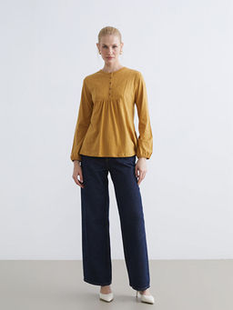 Bisiklet Yaka Nak??l? Bluz